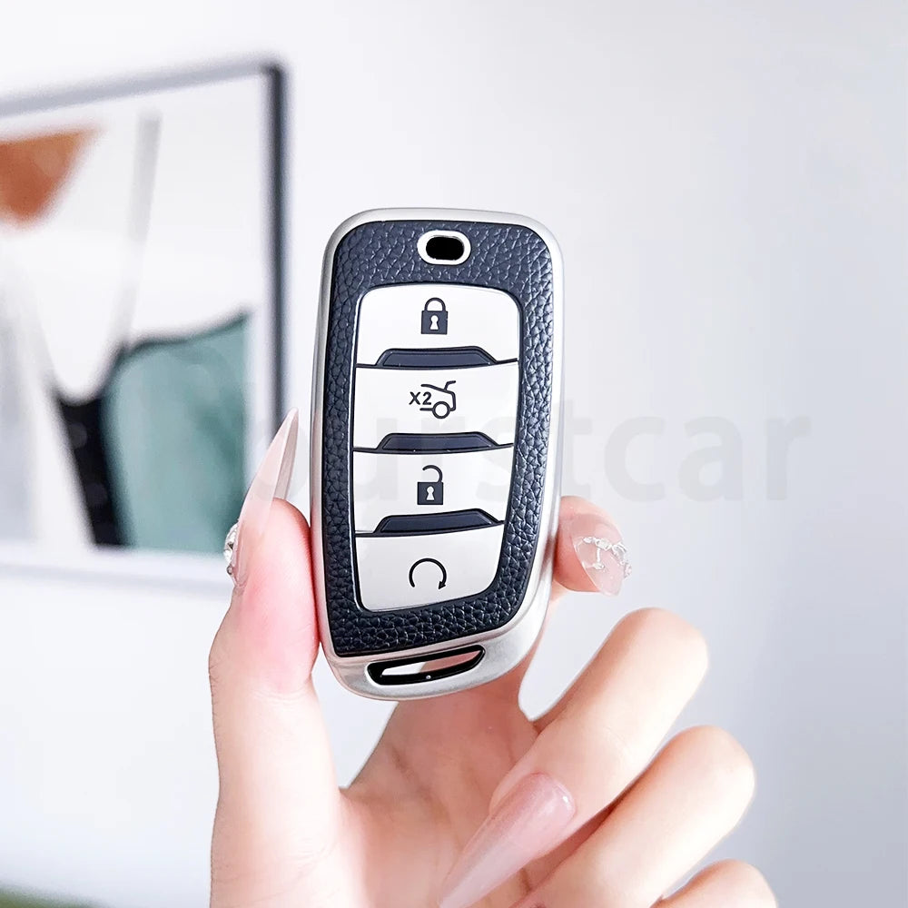 TPU Leather Car Remote Key Case Cover For Changan CS25 CS95 CS85 CS85 CS35 plus Auto Shell Fob Bag Holder Keyless Protector