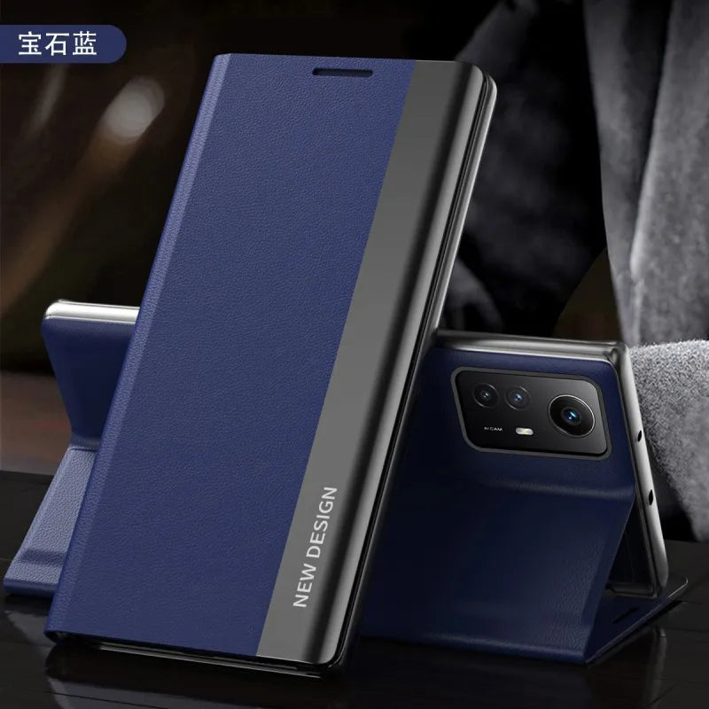 Flip Case For Xiaomi 15T Mi 14T Pro 14 T Mi14T 13T Redmi 15C 14C 13C Side Window Shockproof Luxury Litchi PU Leather Stand Cover