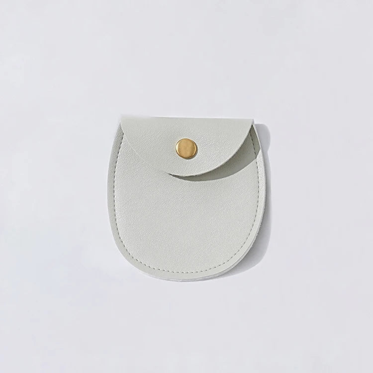 50Pcs Bulk Purple PU Leather Gold Button Snap Pouch Wedding Earring Ring Storage Party Gift Display Travel Packaging Bags