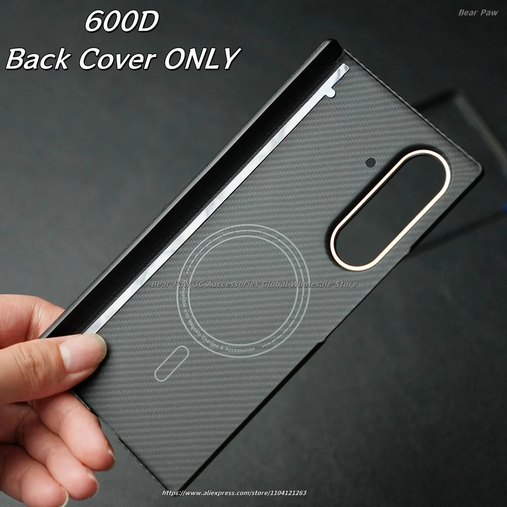 Magnetic MagSafe Case for Samsung Galaxy Z Fold 7 W26 Aramid Carbon Fiber Cover Ultra-Thin Lightweight Armor W26Protective Cover