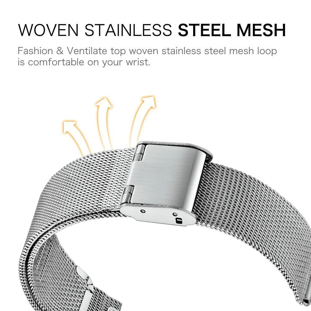 22mm 20mm Milanese Loop Strap For Samsung Galaxy Watch 7 6 5 4 44mm 40mm S3 Active 2 Amazfit Bracelet Huawei GT 3 4 46mm 2e Band