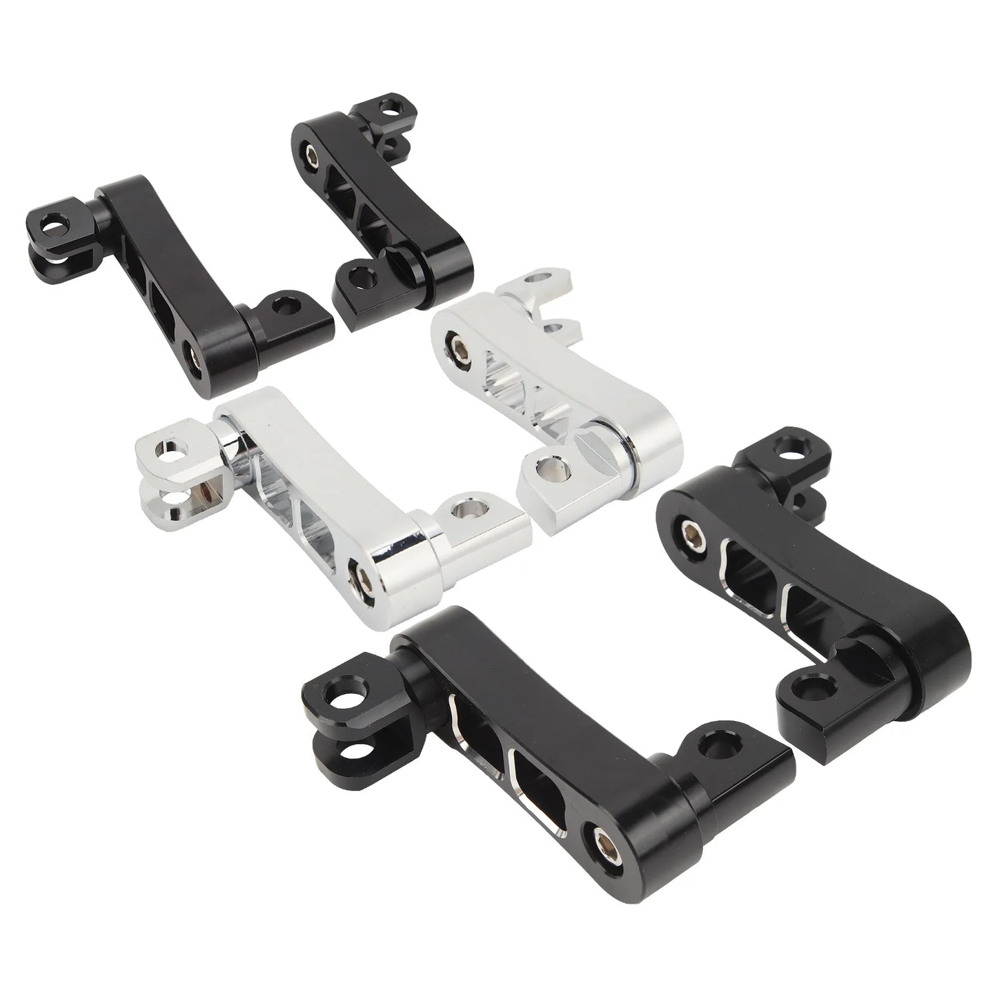 Motorcycle Foot Peg Highway Bracket 360° Adjustable Rugged Foot Peg Extension Bracket for Touring Foot Peg Extension Bracket