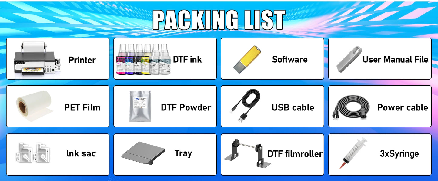 A4 L8058 DTF Printer For Epson XP600 DTF Printer Directly to Film Transfer Printer T shirt Printing Machine For all Textile