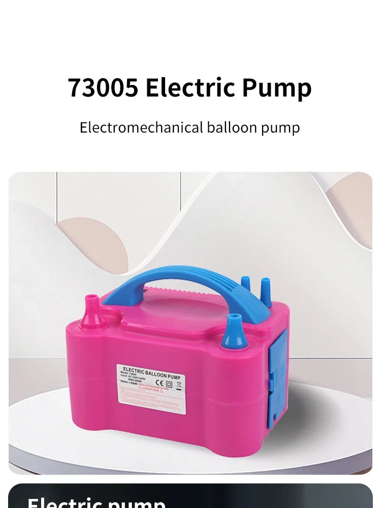 High Voltage Double Hole AC Inflatable Electric Balloon Pump EU Plug Electric Air Balls Pump All Style Inflator Pump Portable Ai