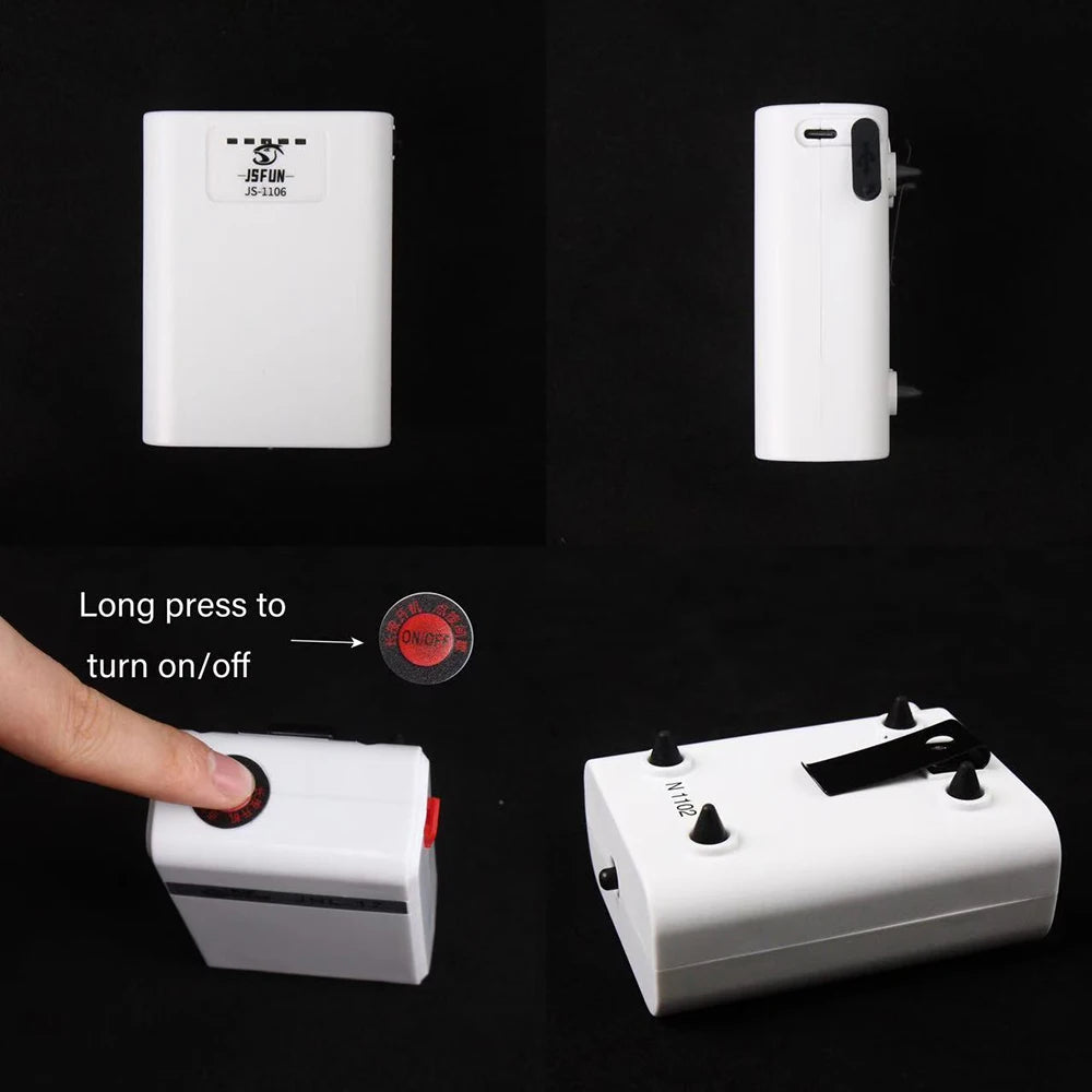 JSFUN Oxygenated Fish Tank Pump USB Rechargeable Air Bubbler Aerator Ultra Quiet Oxygen Pump Portable for Outdoor Fishing