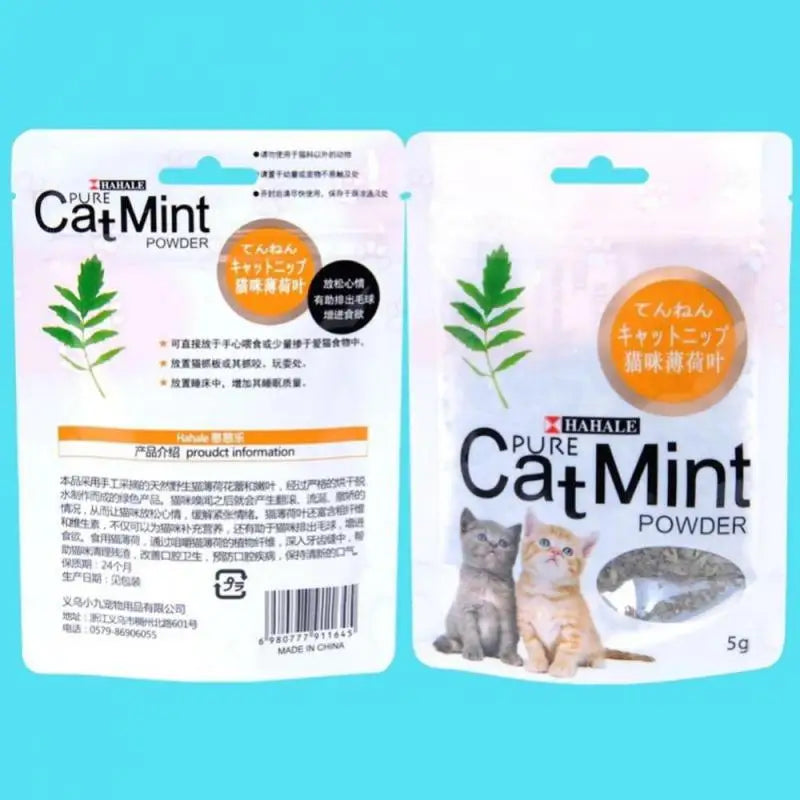 Catnip 5g/Pack Cat Mint Powder Natural Pet Kitten Mouth Cleaning Flavor Treats