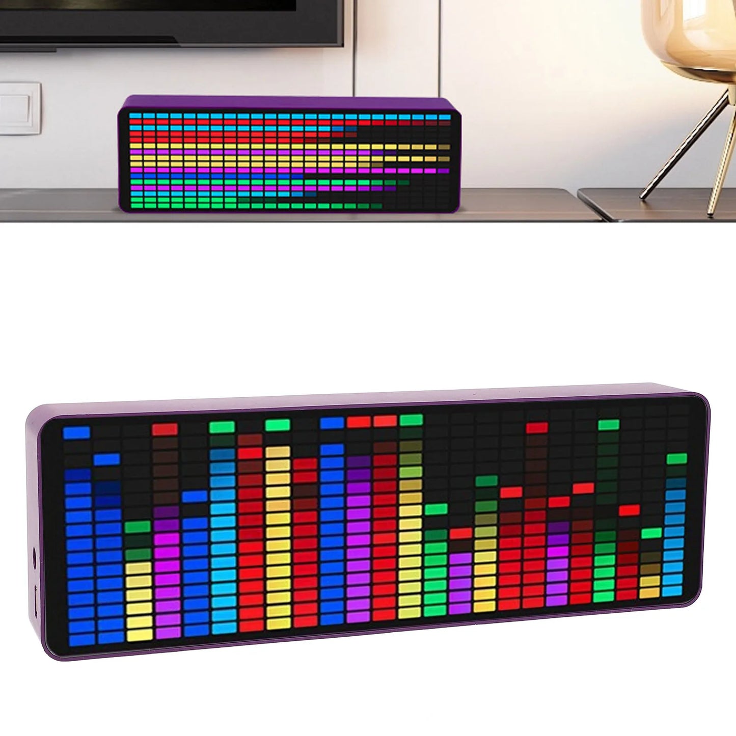 Music Rhythm Analyzer Music Spectrum Pickup 7 Levels Brightness Setting 5V USB 384 Color RGB LEDs for Entertainment Venue