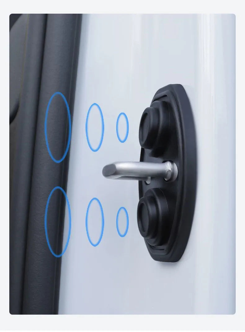 Upgrade Car Door Closing Shockproof Silicone Cushion Mute Shock Absorber Protective Covers Car Door Latch Accessories