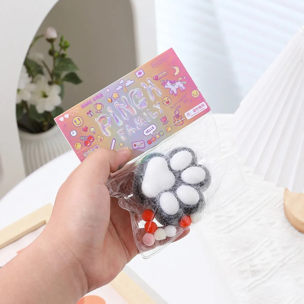 Squeeze Cat Paw Toys Pinching Cat Paw Decompressing Toy Soft Sticky Stress Relief Relax Toys