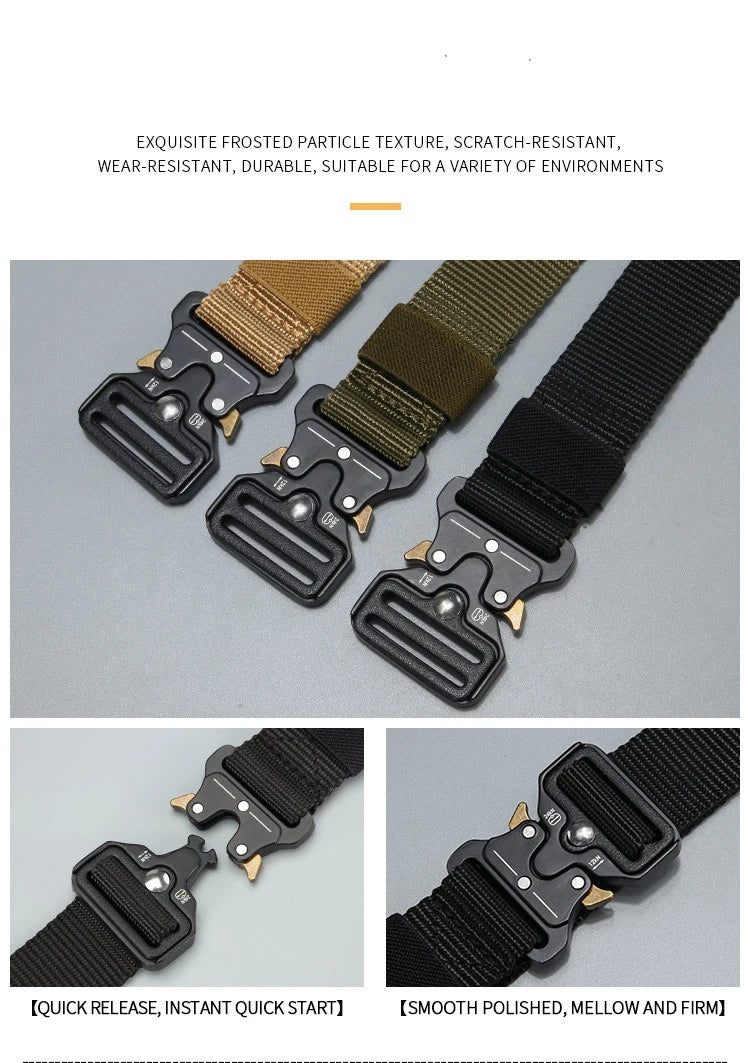 Men Belt Outdoor Hunting Outdoors Belt Multi-Function Buckle Nylon Belt High Quality Canvas Belt