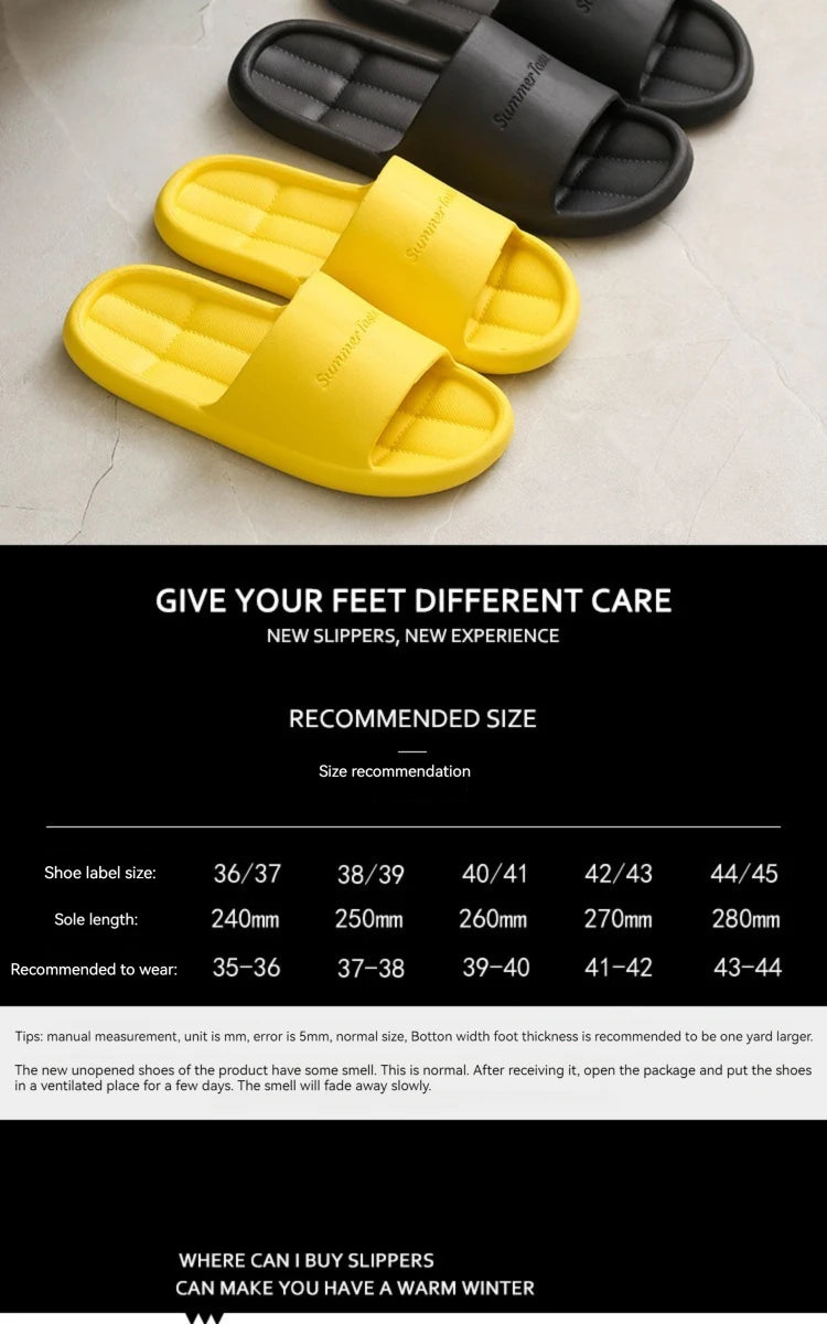 Men And Women Super Soft Eva Thick Platform Slides Minimalist And Comfortable Indoor Bathroom Non Slip Slippers Women Slippers