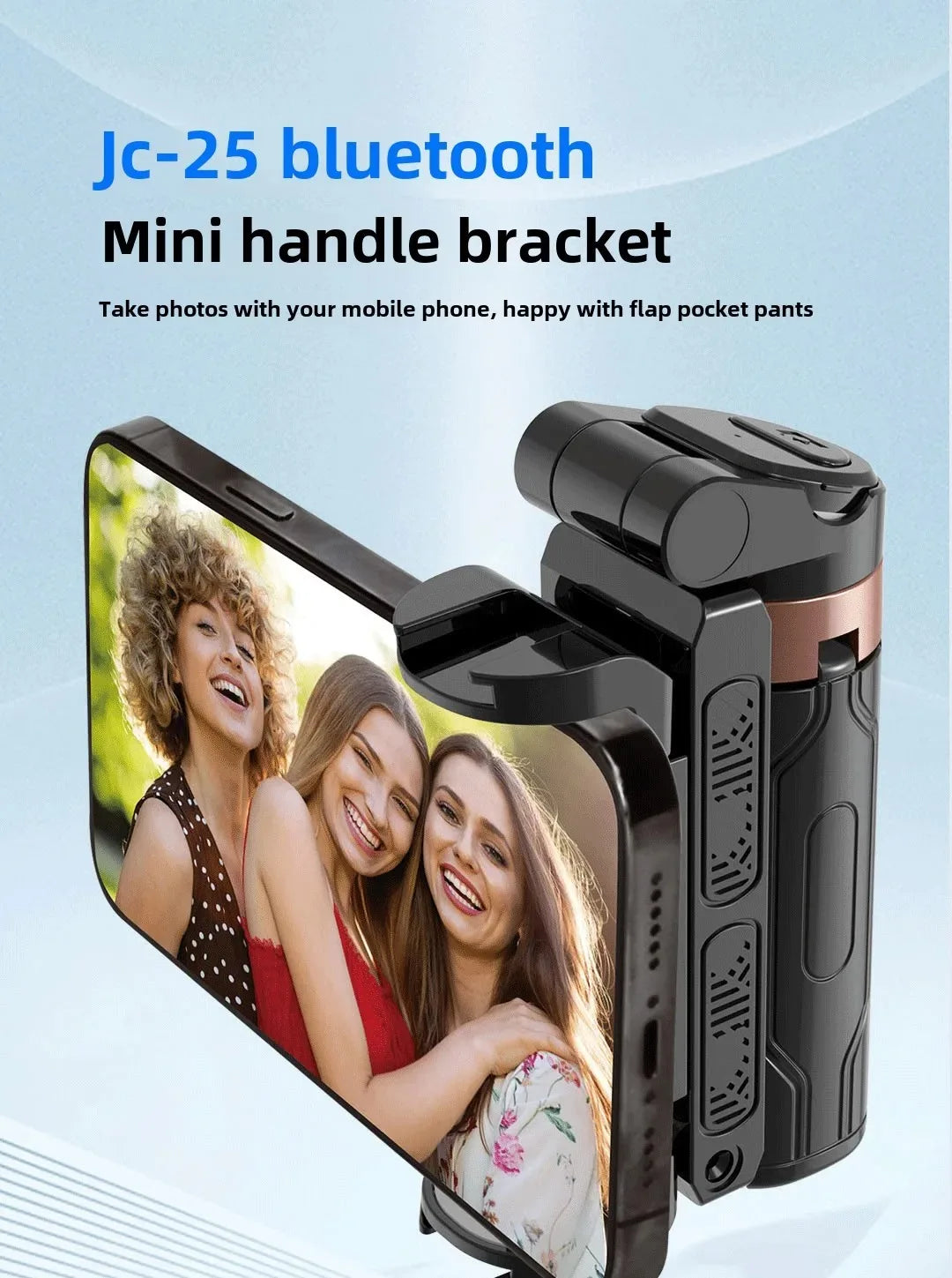 Super Mini Selfie Stick Portable Phone Holder Shooting Aid Versatile Integrated Design Bluetooth Remote For Live Broadcas