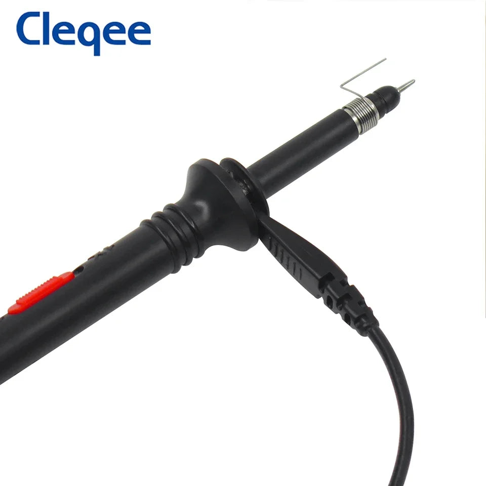 Cleqee P2200 2pcs 200MHz Oscilloscope Probe X1/X10 Safe BNC Test Lead Clip kit 10:1 Probe