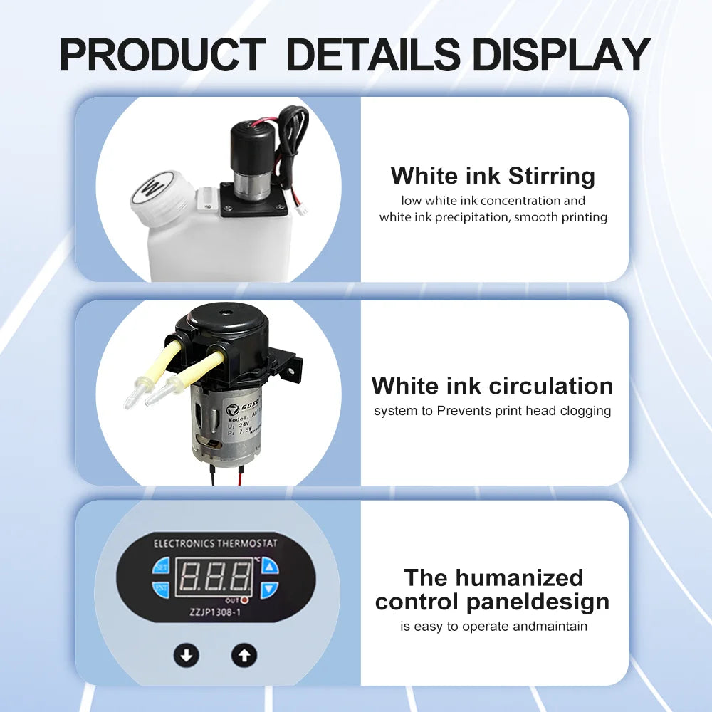 A3 R1390 DTF Printer with DTF Curing Oven Direct To Film DTF tshirt Printing Machine A3 DTF Printer For Clothes Hoodies Fabric