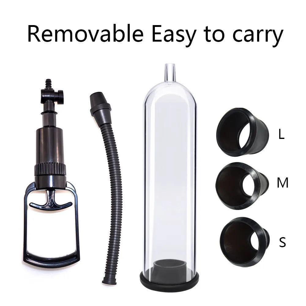 HESEKS Vacuum Sucking Electric Penis Pump Air Water Penis Extender Dick Training Automatic Male Masturbator Sex Toy for Men 18+