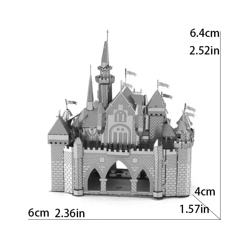 3D Metal Assembly Model World Building Handmade DIY Puzzle Adult Kids Toy Style Gift Fighter Castle Drum Metal Puzzle