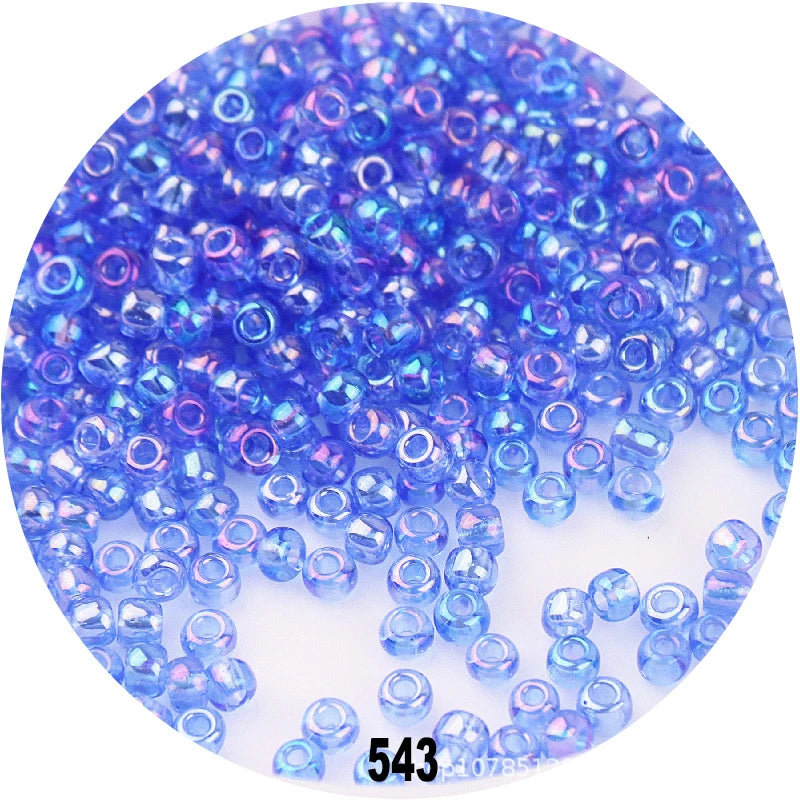 1.5mm 2mm 3mm 4mm Cezch Clear AB Colorful Glass Beads 15/0 12/0 8/0 6/0 Loose Seedbeads for Needlework Jewelry Making DIY Sewing