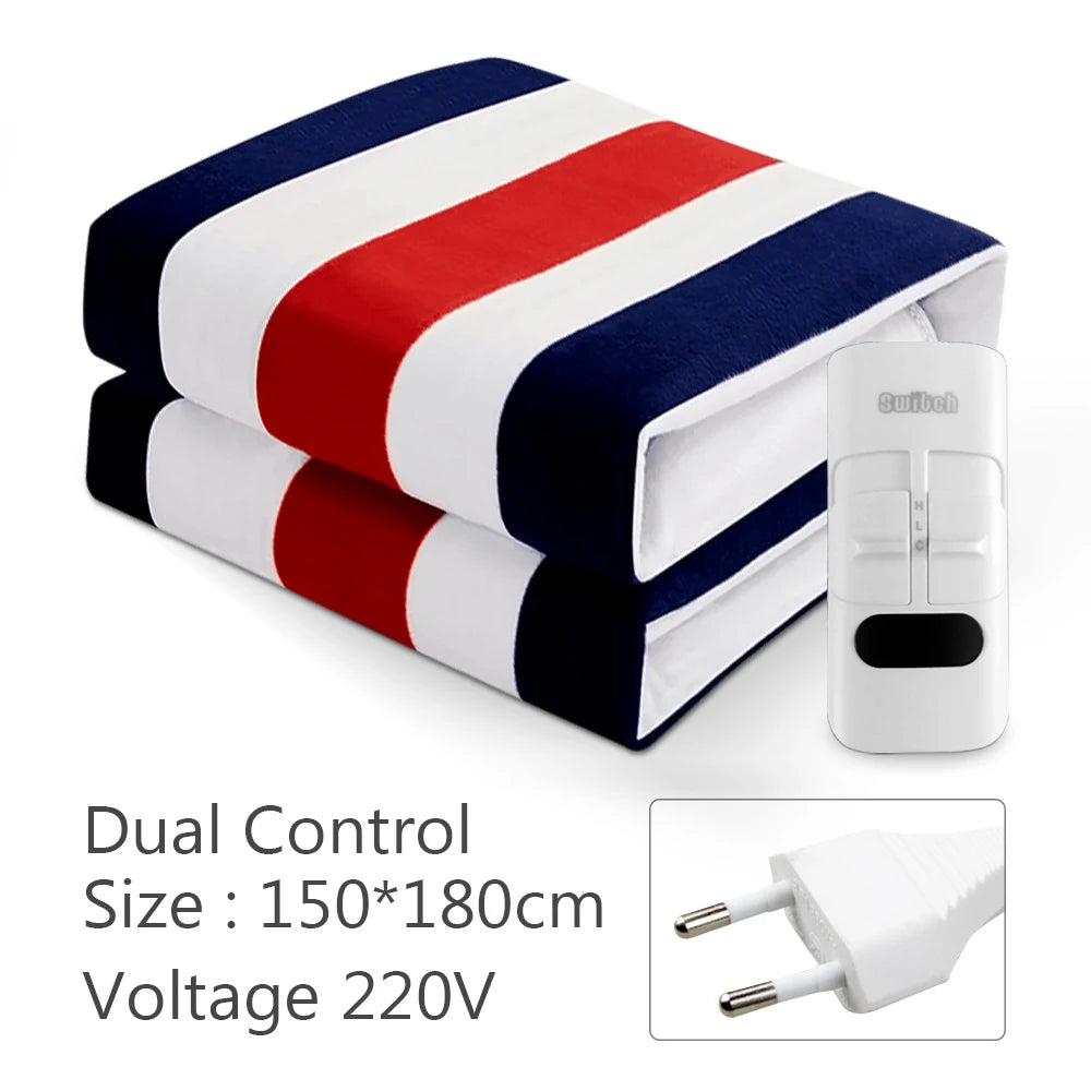 220V Electric Heating Blanket 70x150cm/120x150cm/150x180cm Thicker Heater Heated Blanket Winter Warm Thermostat Heated Pads