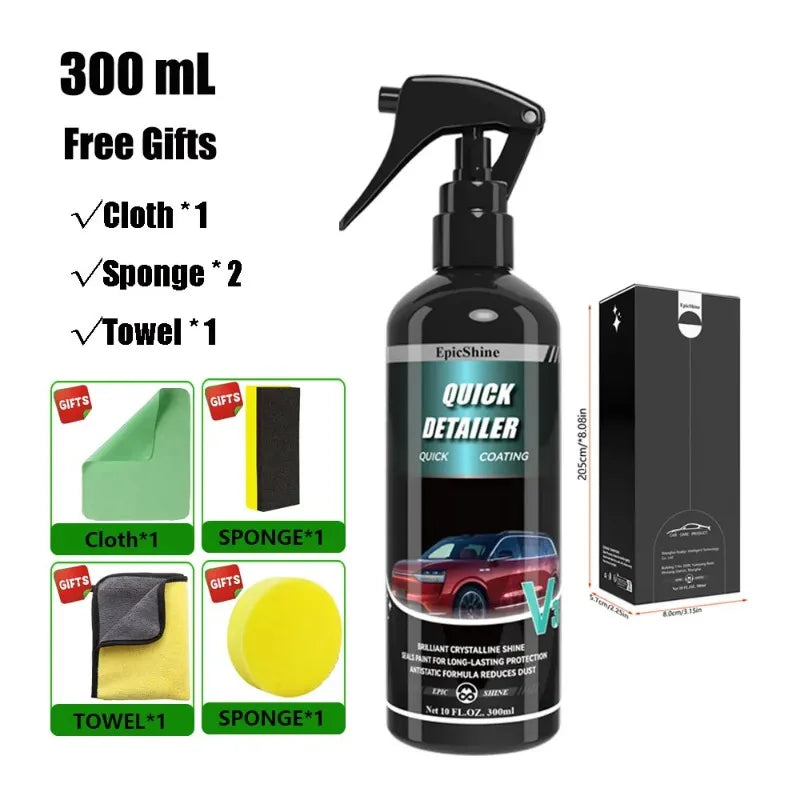 Car Ceramic Quick Detailer&Coating Spray Nano Hydrophobic Polish Scratch Repair Remover Paint Protection Crystal Wax  Auto Clean