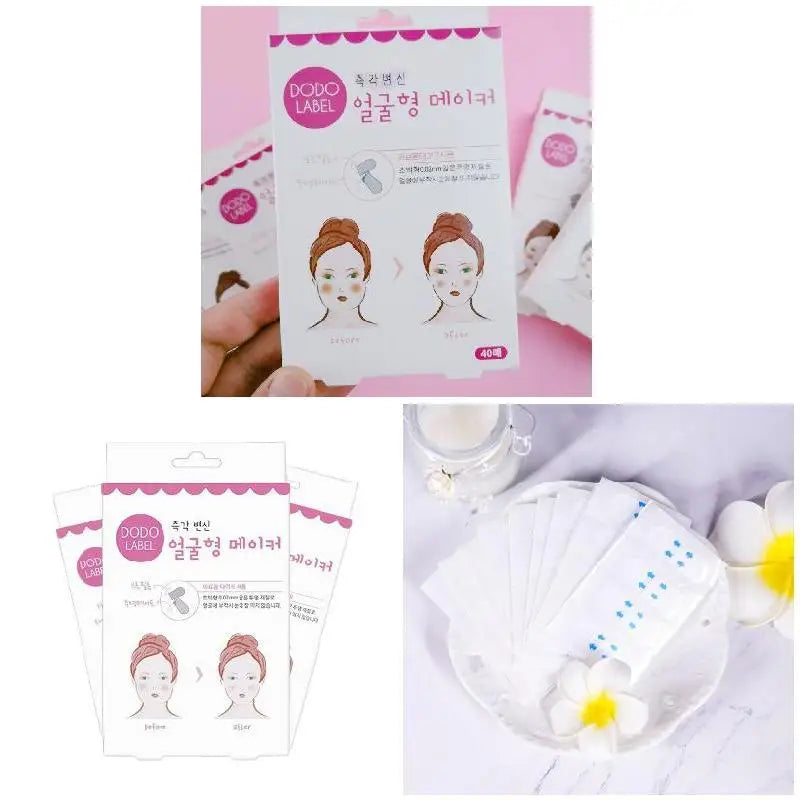 40pcs/10sheets V Lift Face Sticker Invisible Makeup Adhesive Lift Face Tape Slim Patch Breathable Sticker Lifting Tighten Chin