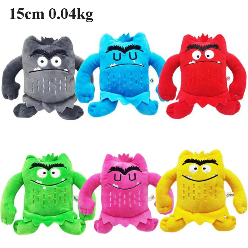 6 Colors The Color Monster Plush Toy Animal Soft Stuffed Dolls For Kids,1pcs/pack