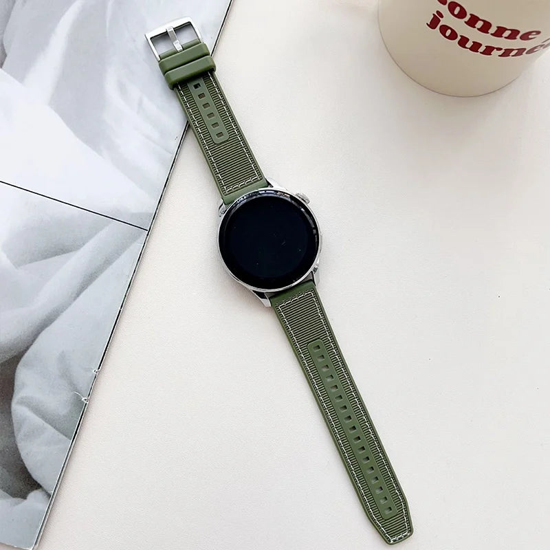 Official Nylon Strap For HUAWEI WATCH GT 5 4 46mm/Watch 6 4 5 Pro GT 3 2Pro 46mm 42mm Composite Silicone 20mm 22mm Band Bracelet
