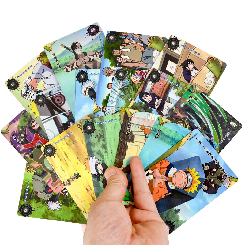 KAYOU Original Naruto Cards Uzumaki Sasuke Ninja Game Collection Rare Cards Box Flash Cards Toys For Children Christmas Gift
