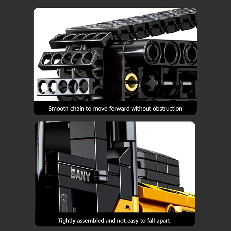 SEMBO BLOCK 1022pcs Excavator Models Building Blocks MOC City Construction Engineering Vehicle Bricks Educational Toys Boys Gift