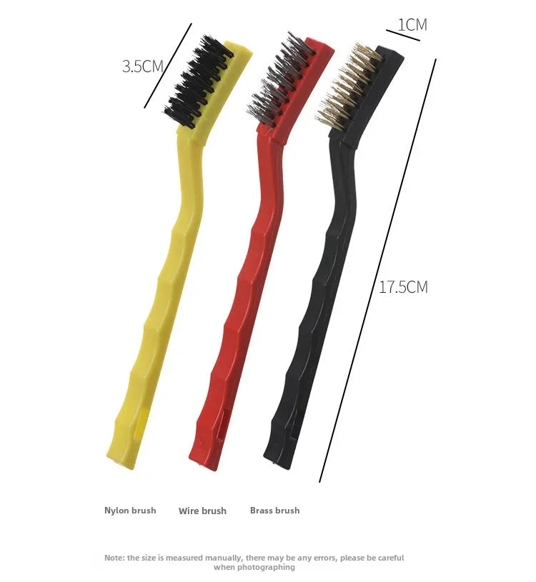 Japanese Gas Stove Cleaning Brush 3 Pack Kitchen Supplies Range Hood Stove Cleaning Tool Steel Wire Small Brush