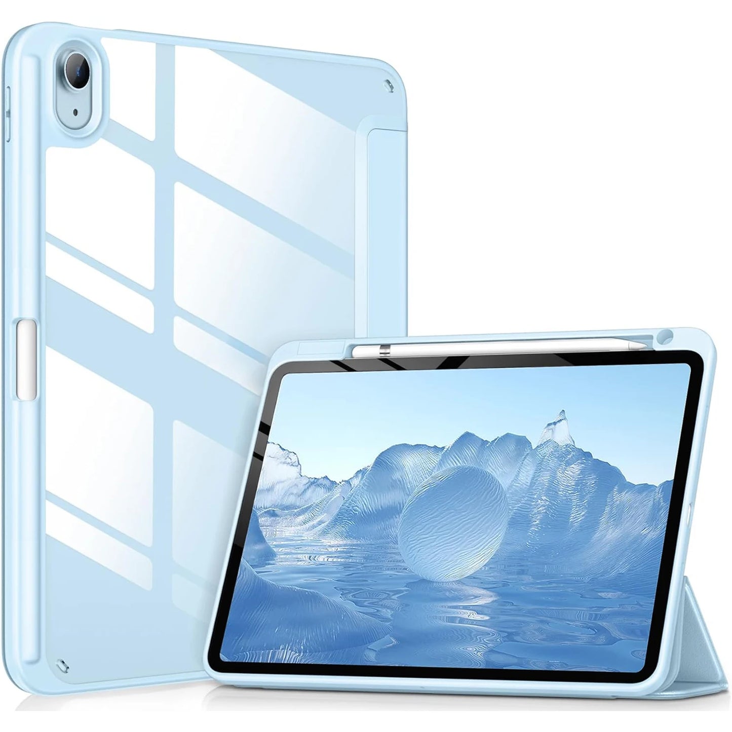 Flip Tablet Cover For iPad 10 2022 10th 10.9''/11 2025 11th (A16) 11'' Acylic Back Case With Pencil Holder Auto Wake up /Sleep