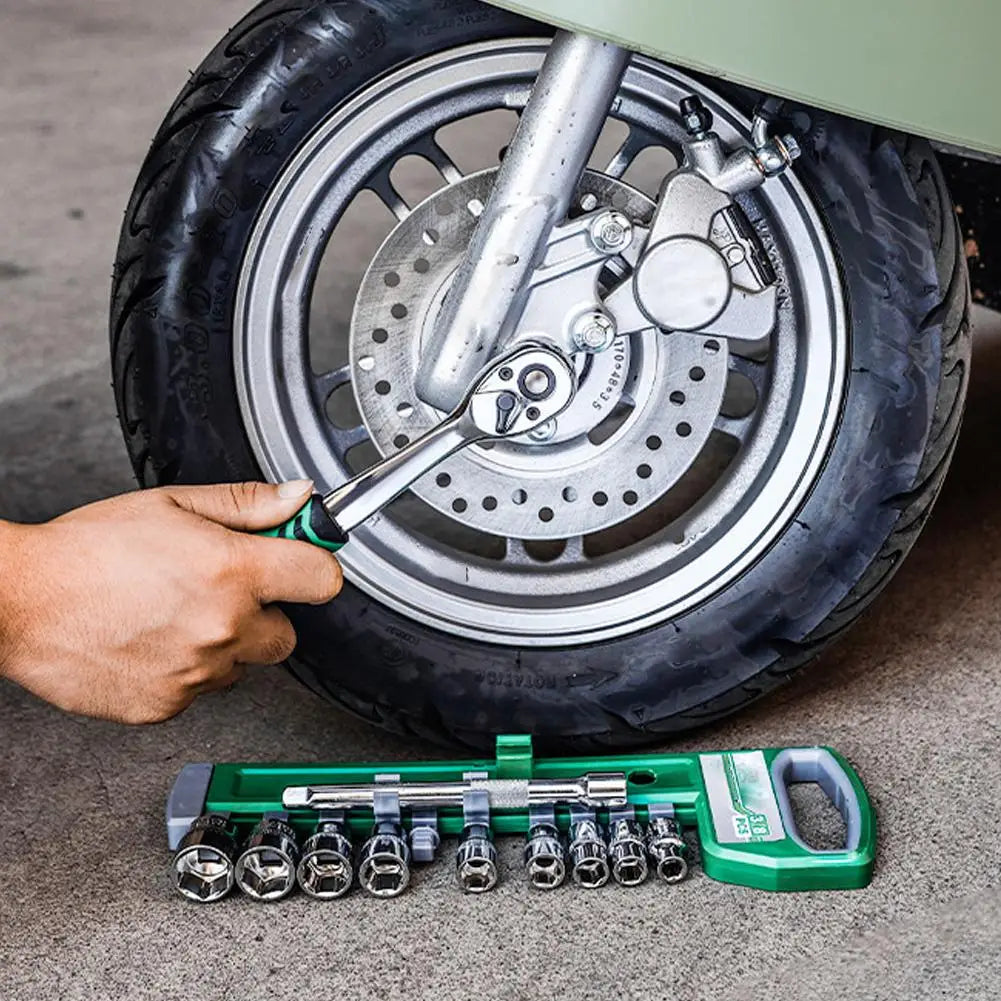 Ratchet Socket Wrench Set 1/4 3/8 1/2 Combination Motorcycle Car Repair Hand Tools Spanner Sleeves Head Auto Repairing Kit