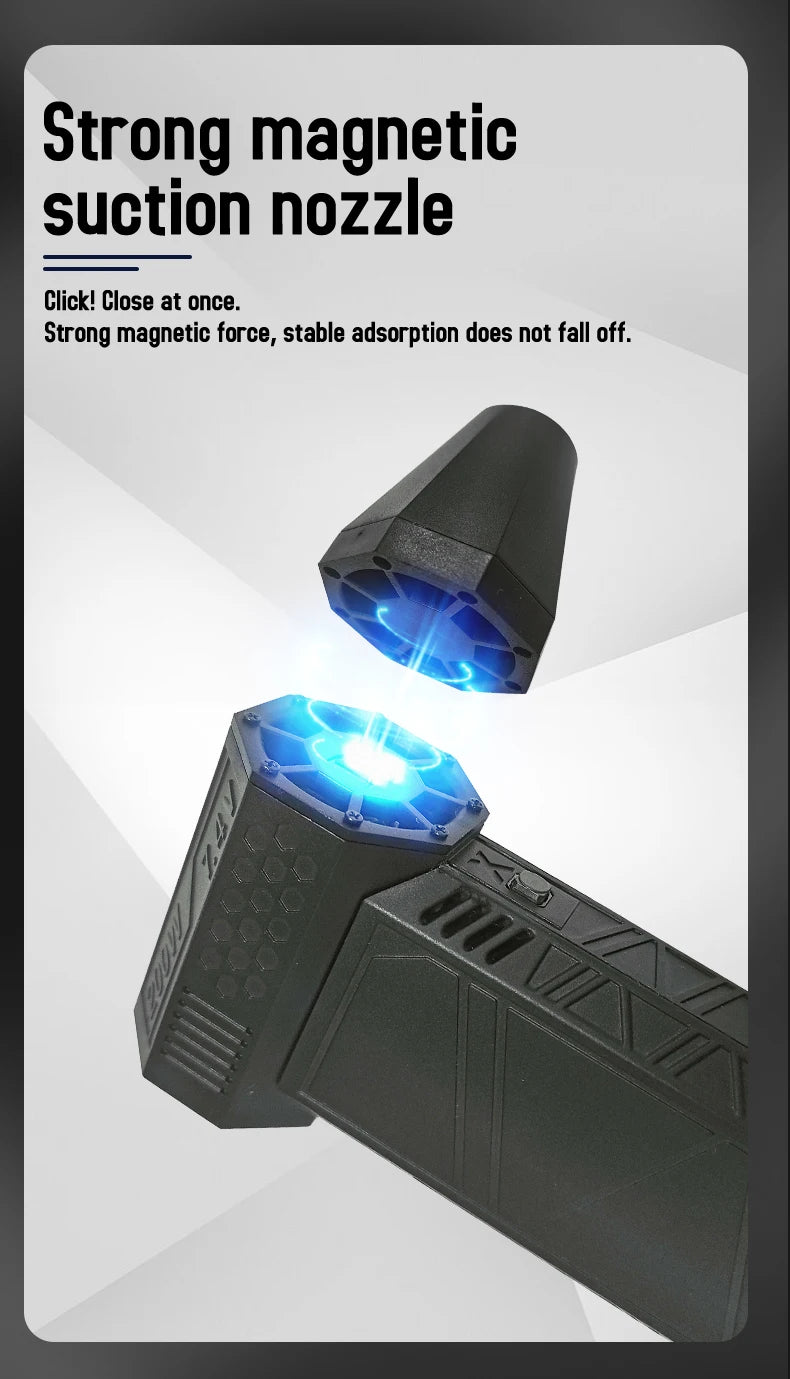 130000RPM Turbofan High Power Jet Fan Brushless Motor Variable Speed Dust Blower Cleaning Tool Air Duster Handheld Air Blower