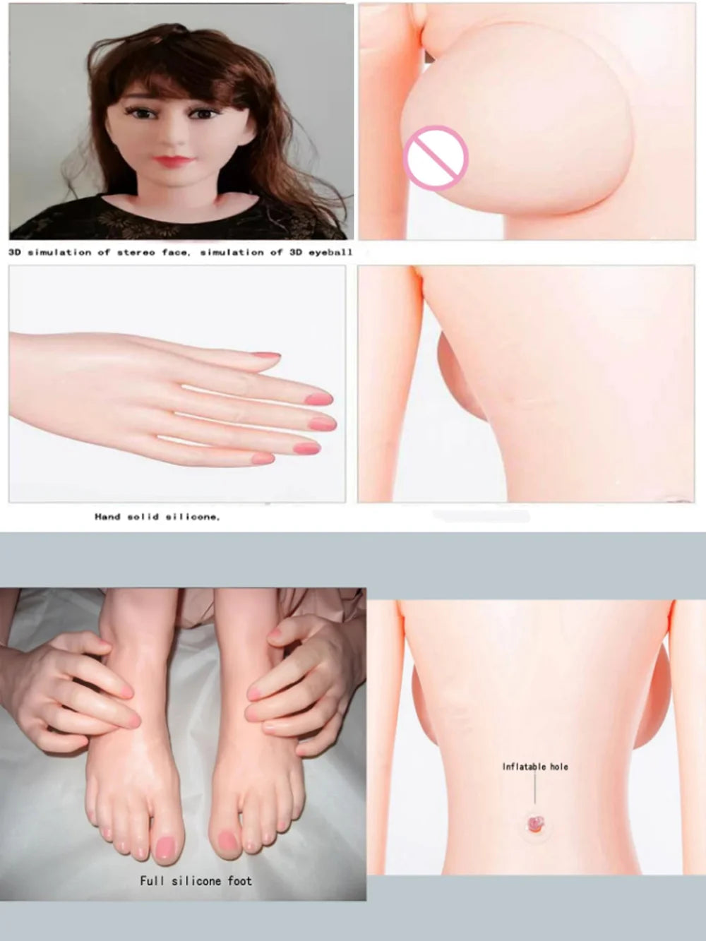Sex Doll Realistic Vagina Big Ass Sexy Boobs Full Body TPE For Men Adult Anus 160CM New Toy Masturbation Silicone Insertable