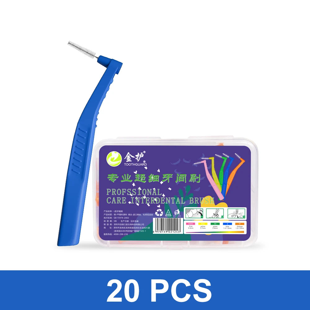 Angled Interdental Brush For Orthodontic Braces Micro Soft Brush For Dental Brackets Cleaning L Shaped Short Handle Brushes