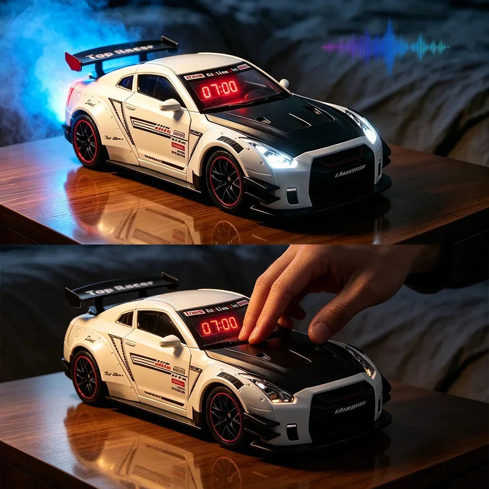 Simulated Sports Car Alarm Clock Adjustable Engine Roar Sound With Mist Sprayer Creative Desktop Ornament ﻿ ﻿ ﻿ ﻿ ﻿ ﻿ ﻿