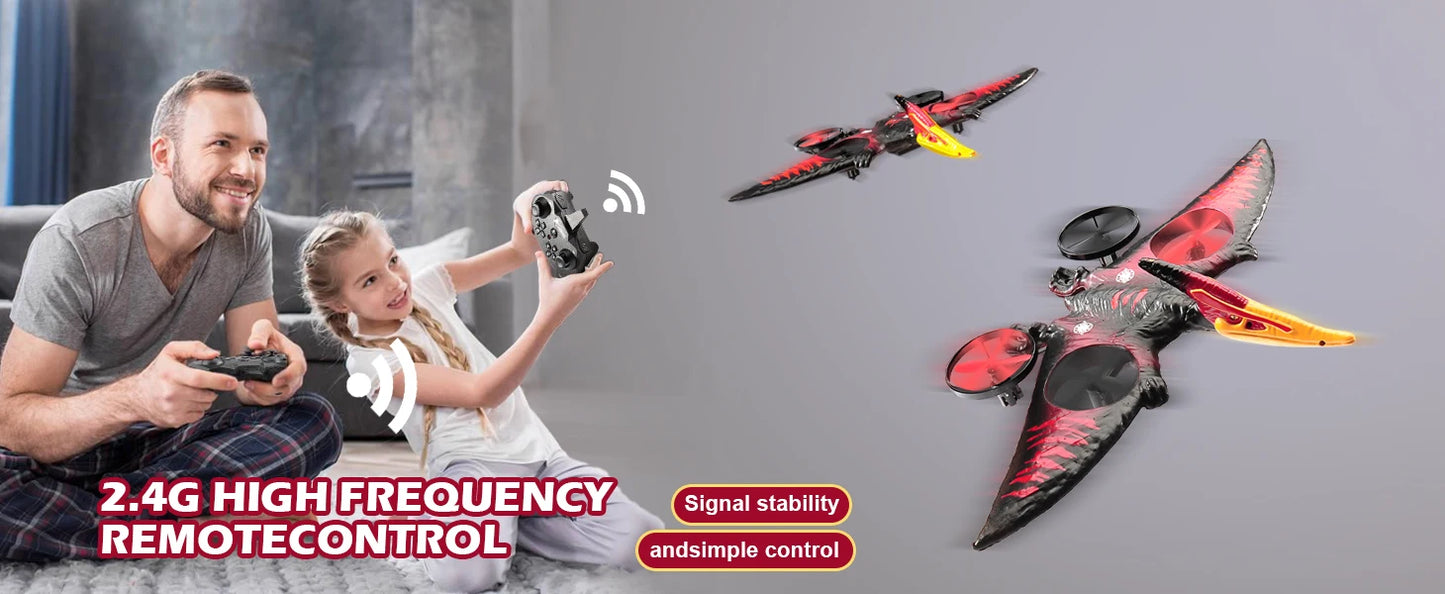 L0712 RC Plane 2.4G Remote Control Aircraft Gravity Sensing Aircraft Glider with Light EPP Foam Fighters for Boys Children