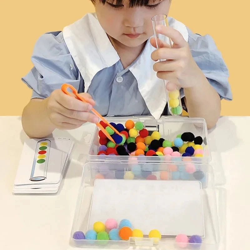 Clip Beads Test Tube Toy Children Logic Concentration Fine Motor Training Game Montessori Teaching Aids Educational Toy for Kids