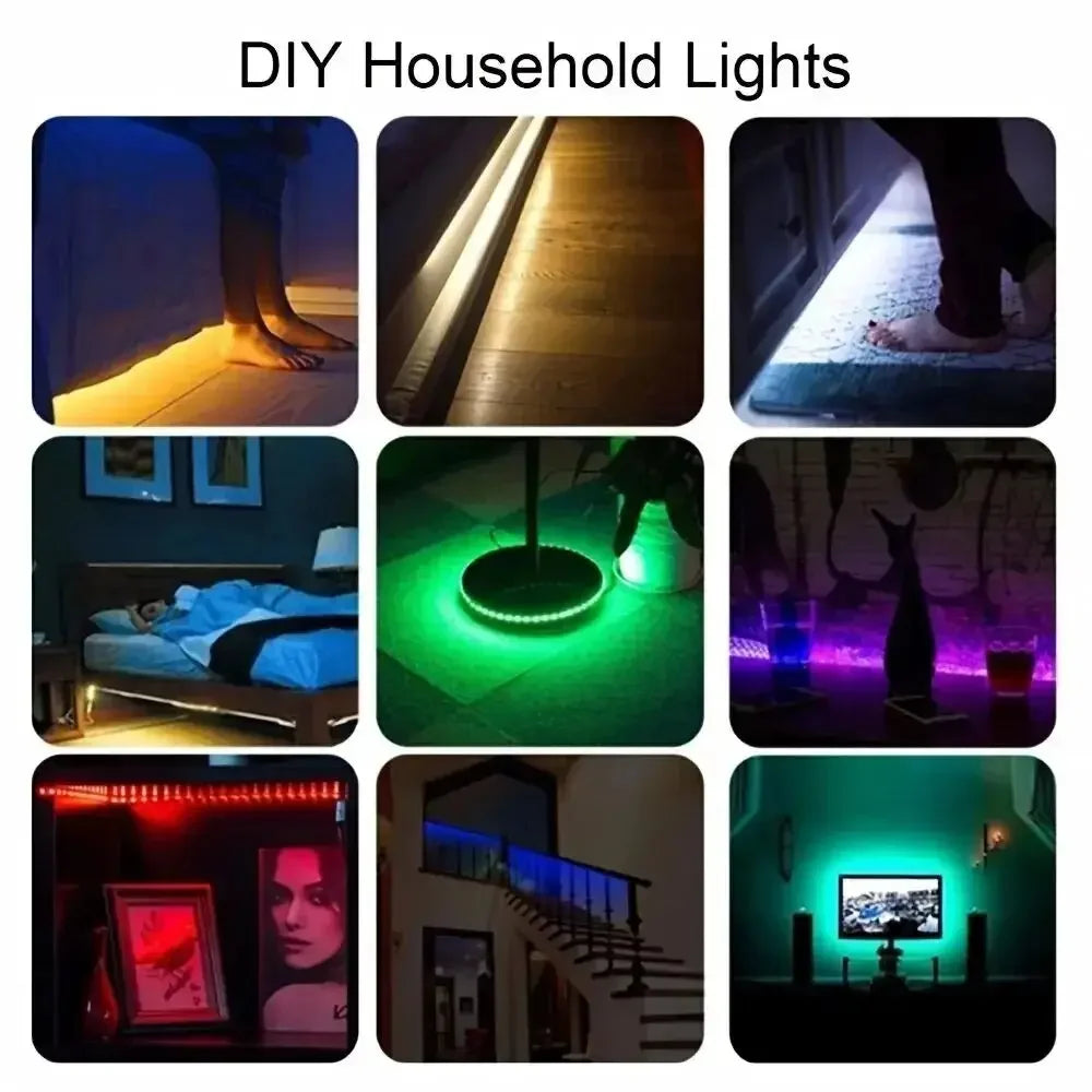 Smart LED Strip Lights USB RGB 5050 APP Control Music Sync Color Changing Dimmable Lighting Living Room Party Bedroom Decor