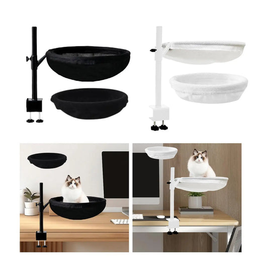 Cat Bed Desk Clamp Breathable with Pet Mat for Furniture Living Room Office
