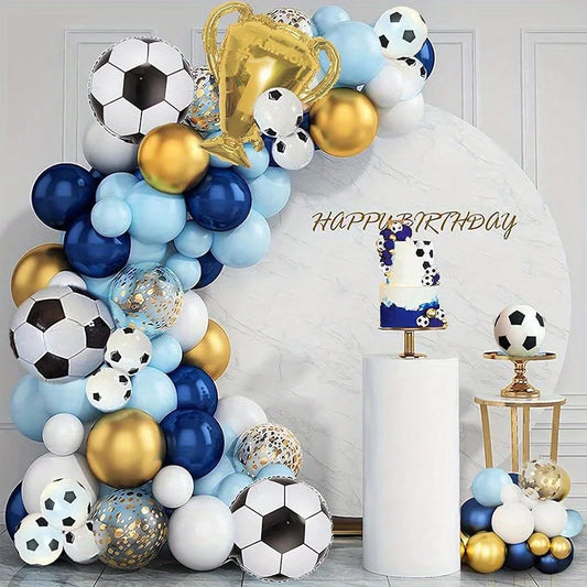 141pcs Football Themed Balloon Garland Arch Kit,suitable for Football Game Events,birthday Parties,anniversary Celebrations, Etc