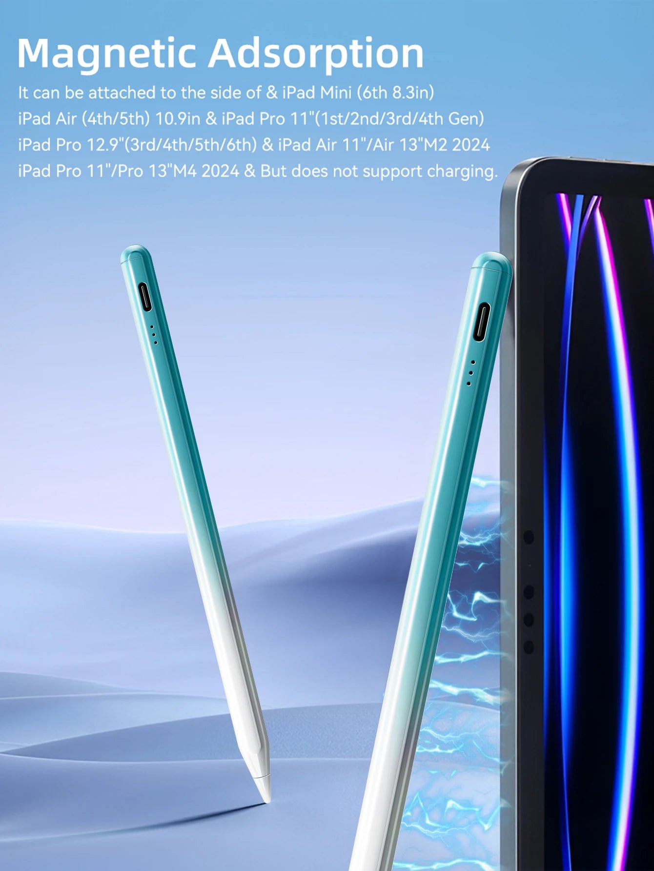 Stylus Pen for Apple Pencil 1 2 iPad 10th 9th 8th 7th 6th Air 5th 4th 3rd Generation Pro 12.9 11 inch Mini 6 5 Palm Rejection