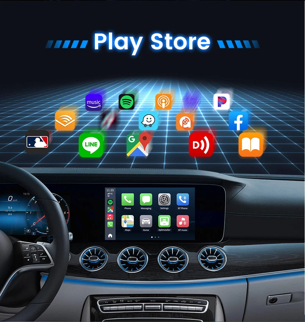 CarlinKit Wireless CarPlay Ai Box Android 13 Plus QCM6125 665 4GLTE for TV or Video Android Auto Car Play Streaming Box 8G+128G