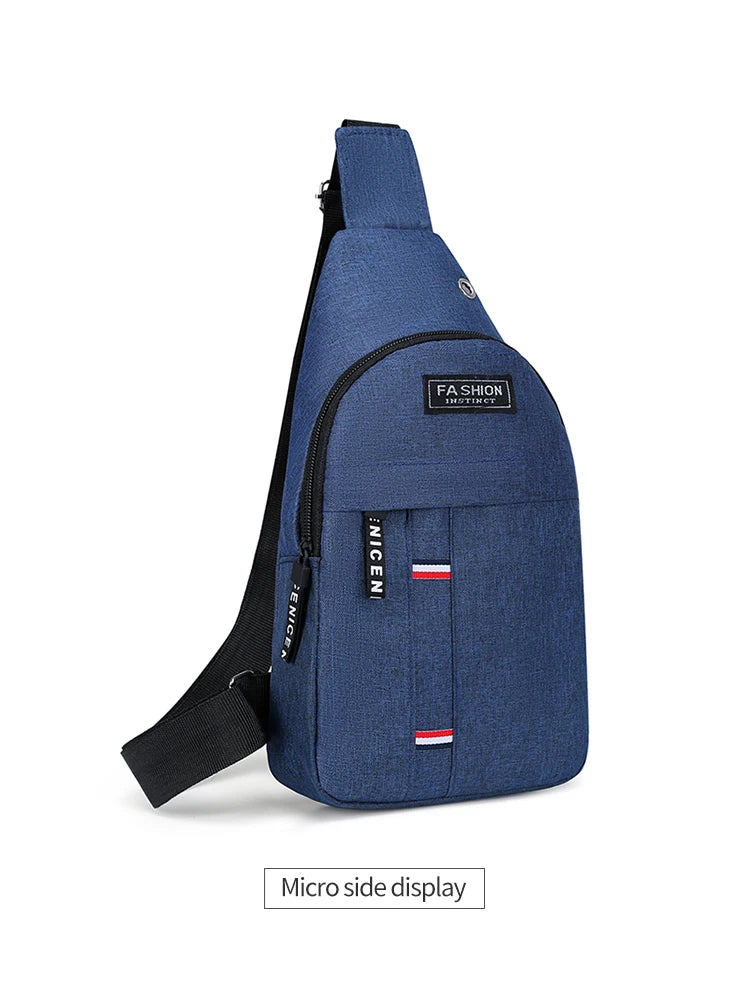 Chest Bag New Men Simple Nylon Fashion Waterproof One Shoulder Crossbody Bag