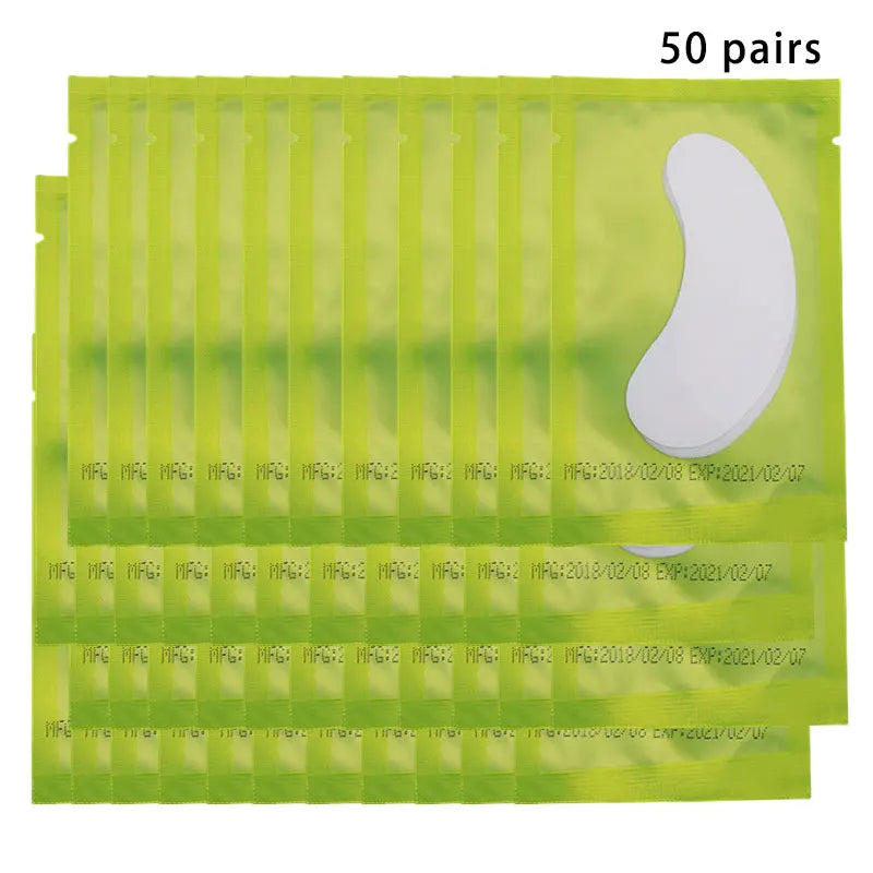 50/100PCS Wholesale Hydrogel Gel Eye Patches for Eyelash Extension Eyepads Eyelash patch Lash Extension Mask Eyepad Makeup