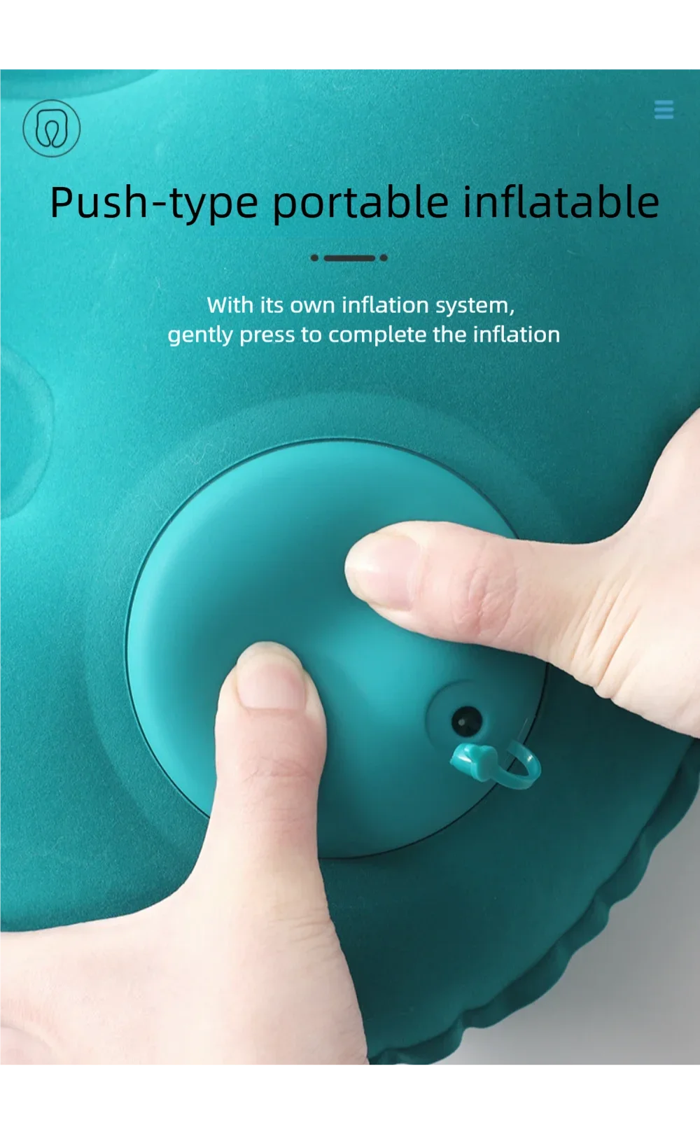 Camping Inflatable Pillow Outdoor Portable Pillow Pool Pillow LIghtweight Soft Car Pillow for Neck and Lumbar Support