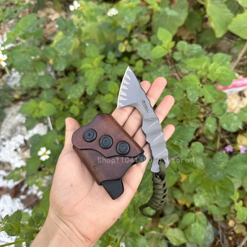 Small Axe (2nd Generation) D2 Steel Outdoor Camping Portable EDC Survival Pocket Knife Practical Cutting Knife Men's Gift