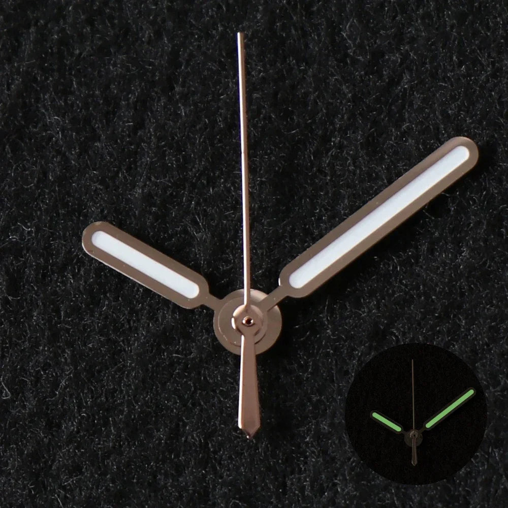 8.5*12.5*12.5mm NH35 Watch Hand for Seiko Nautilus NH35 NH36 Movement Watch Needle Hands Green Lume Silver Vintage Accessories