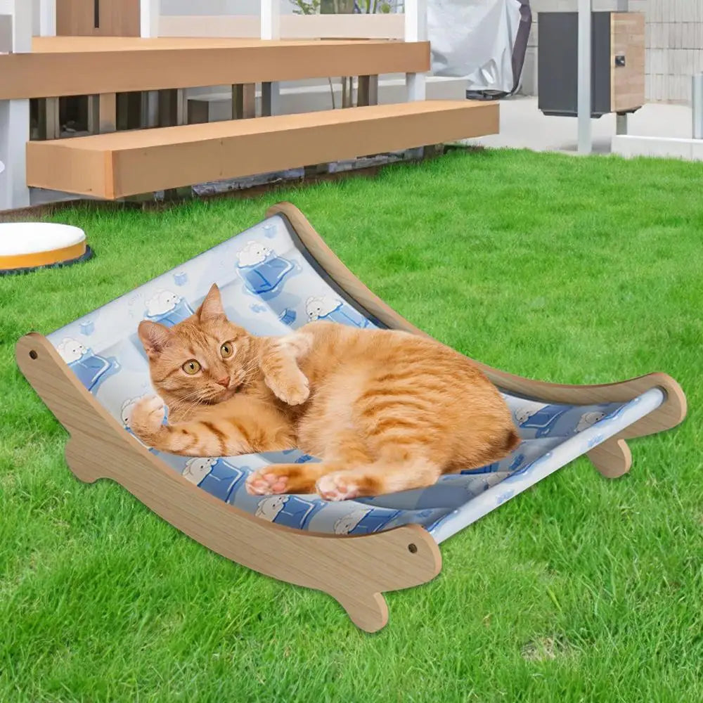 Cat Chair Cooling Washable Cat Bed Pet Hammocks For Floor Outdoor Bedroom Balcony Offices Apartment Corner Living Room Indoor