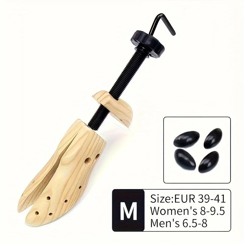 1/2Pc Shoe Stretcher Women and Men's Shoe Widener - Wooden Expander for Wide Feet, Bunions or Calluses Wooden Shoe Stretcher