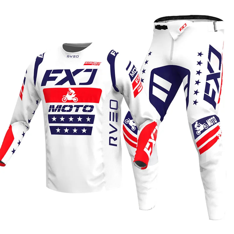 Motocross Jersey Pant white Mens Women pink black Combo racing suit Off-road MX DH ATV gear set Enduro Motorcycle mountain